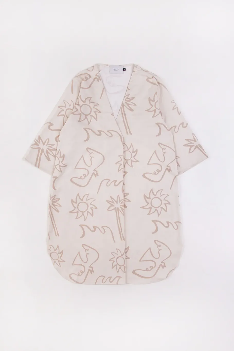 New Rotholz Beachside Kaftan Kleid Off-White