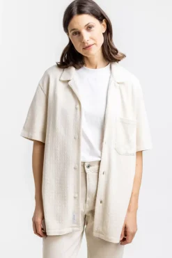 Online Rotholz Bowling Hemd Aus Bio-Baumwoll-Strick Off-White