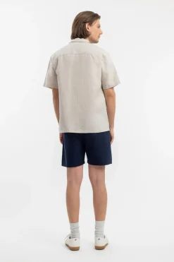 Rotholz Bowling Shirt Leinen Mix - Weis