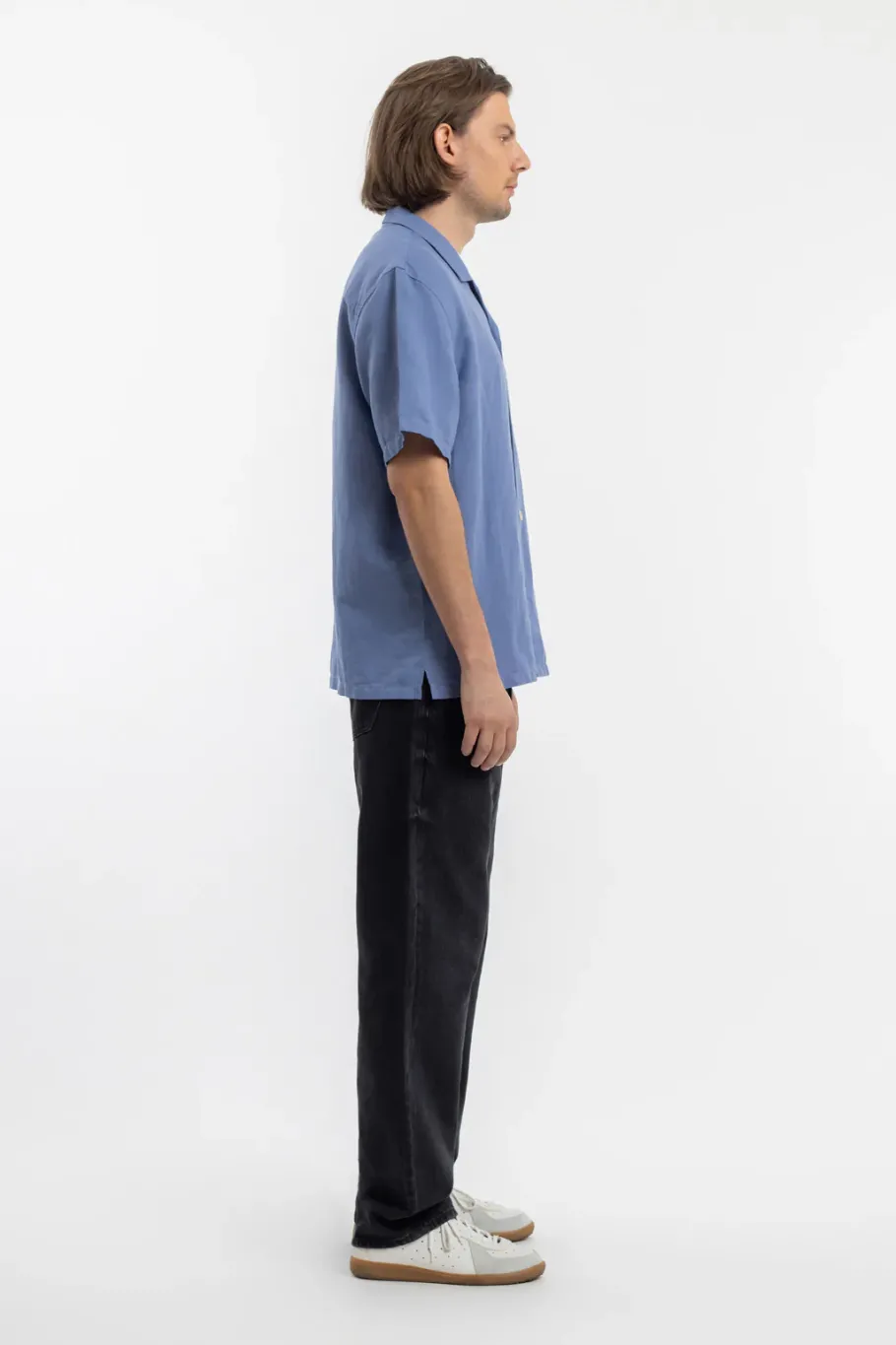 Discount Rotholz Bowling Shirt Leinen Mix - Hellblau