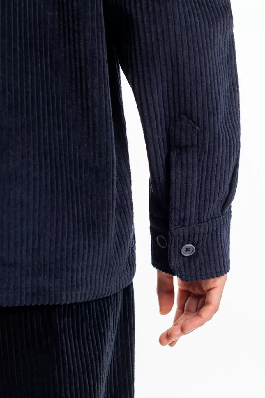 Sale Rotholz Cord Hemd Bio Baumwolle - Dunkelblau
