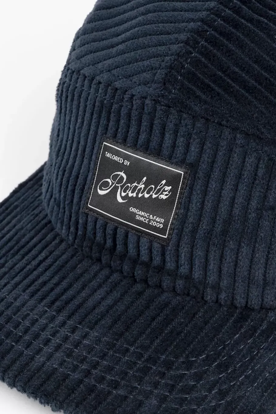 Online Rotholz Cord 5-Panel Cap Bio Baumwolle - Dunkelblau