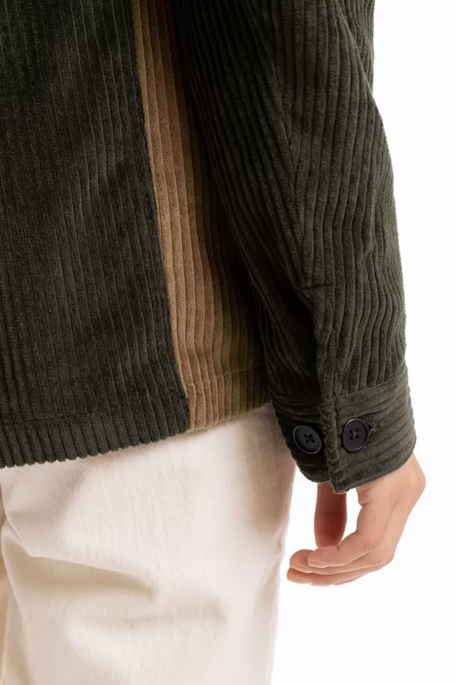 Sale Rotholz Cordjacke Aus Bio-Baumwolle Beige / Oliv