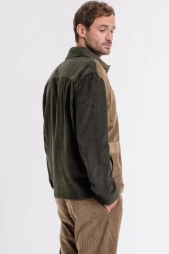 Best Rotholz Cordjacke Aus Bio-Baumwolle Beige / Oliv
