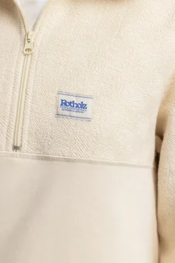 Best Rotholz Divided Half Zip Bio Baumwolle - Weis
