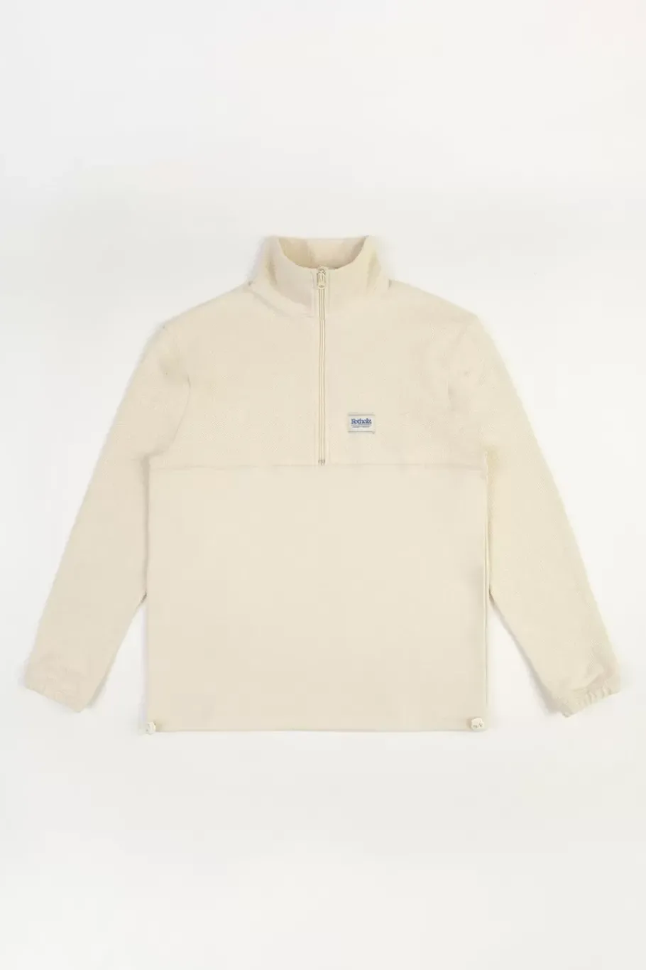 Best Rotholz Divided Half Zip Bio Baumwolle - Weis