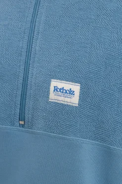 Online Rotholz Divided Half Zip Bio Baumwolle - Hellblau