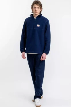 Clearance Rotholz Divided Half Zip Sweatshirt Blau