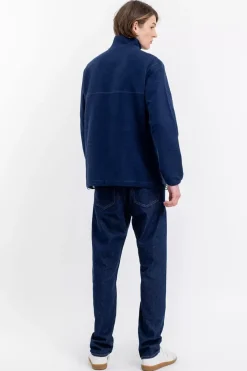Clearance Rotholz Divided Half Zip Sweatshirt Blau