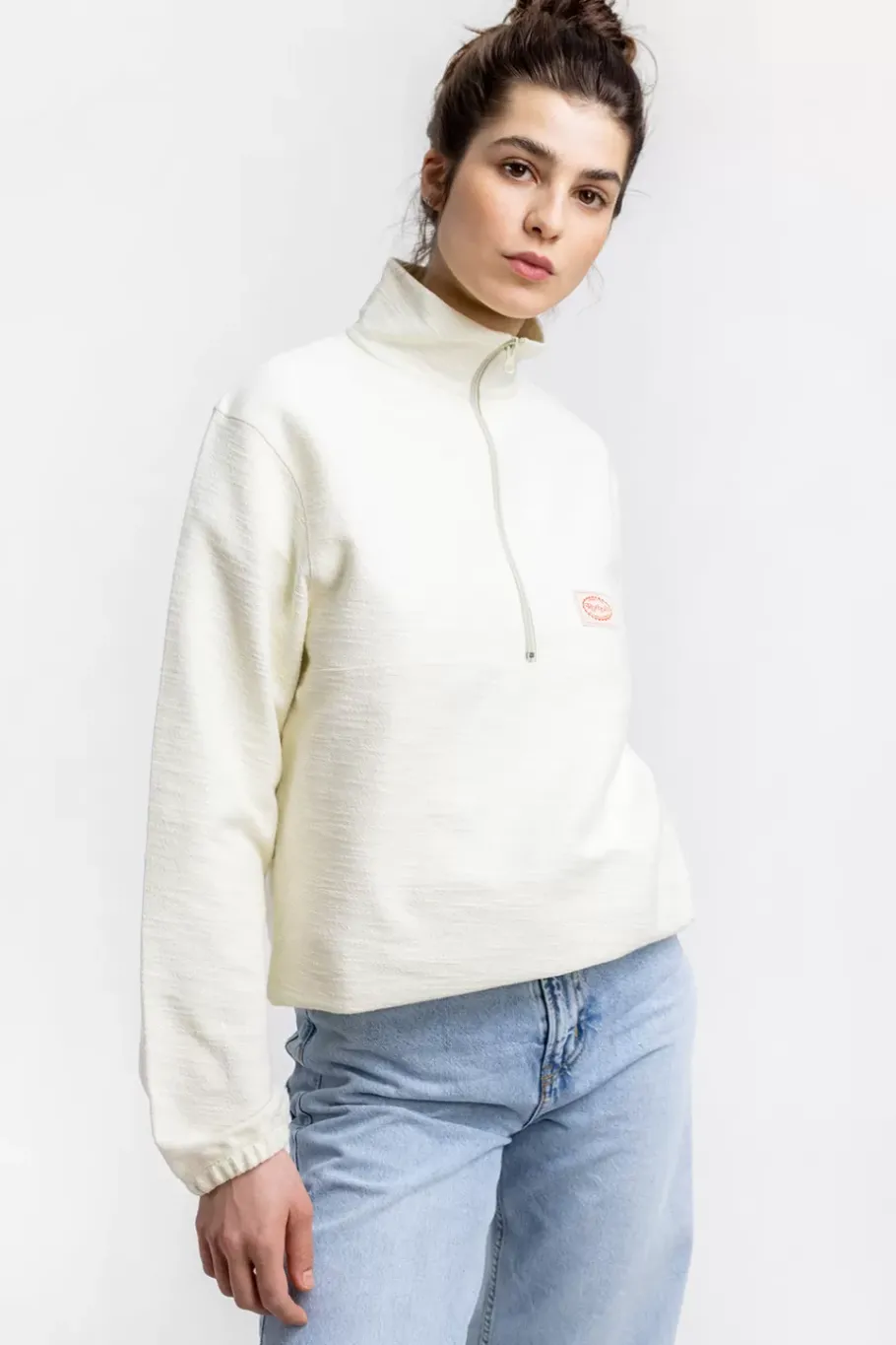Best Rotholz Divided Half Zip Sweatshirt Off-White