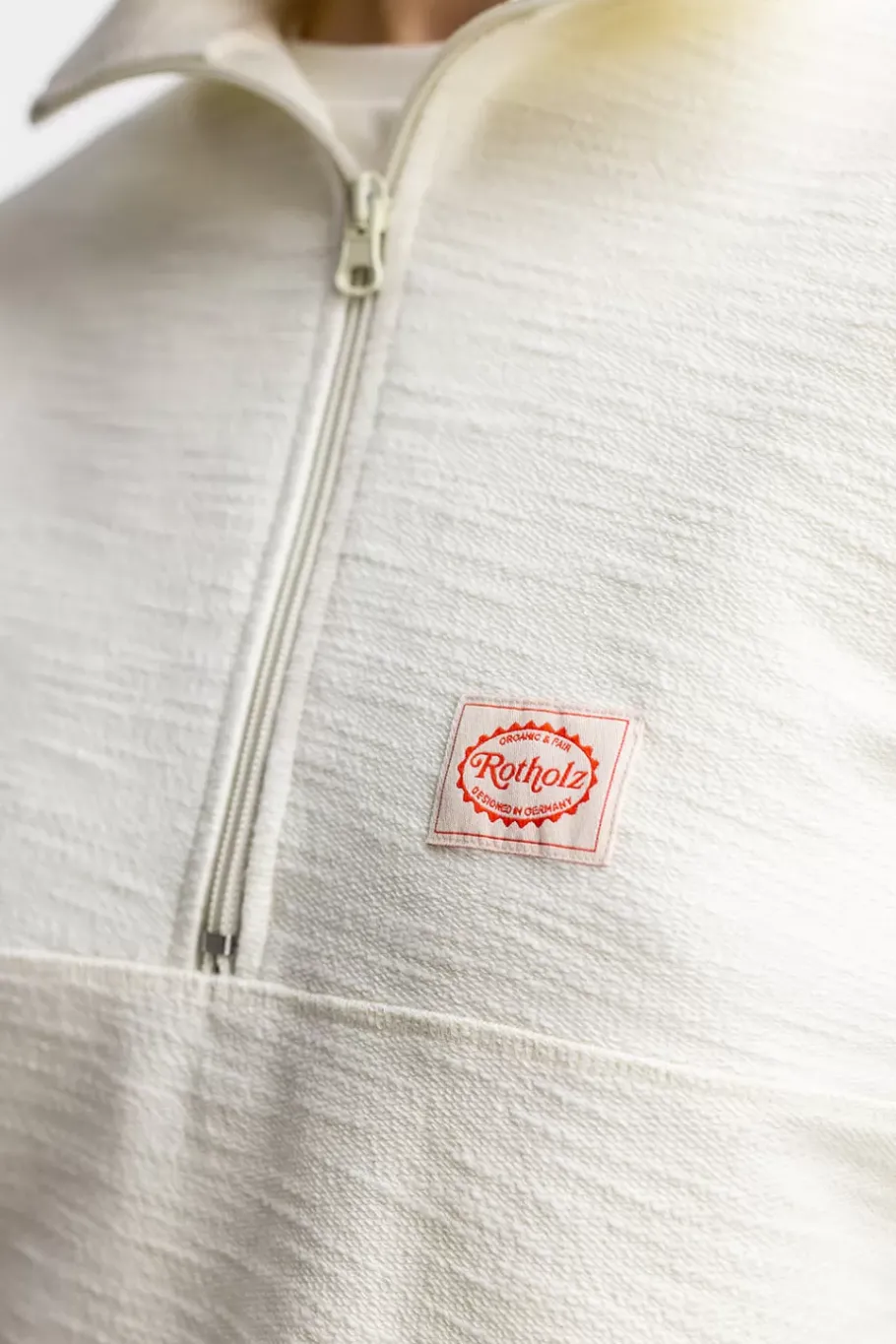 Best Rotholz Divided Half Zip Sweatshirt Off-White