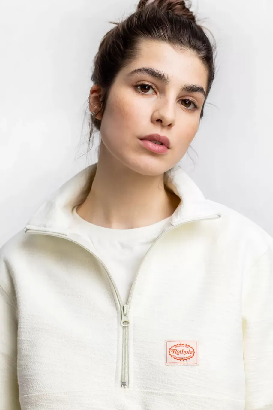 Best Rotholz Divided Half Zip Sweatshirt Off-White