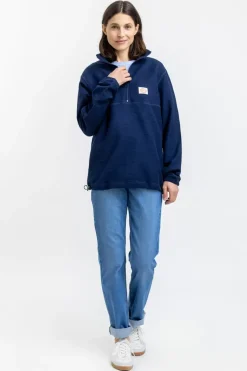 Discount Rotholz Divided Half Zip Sweatshirt Blau