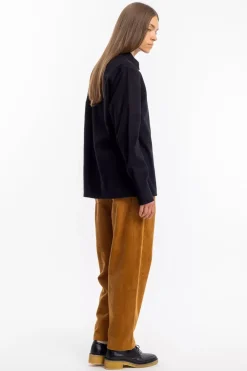 Online Rotholz Flanell Hemd Bio Baumwolle - Schwarz