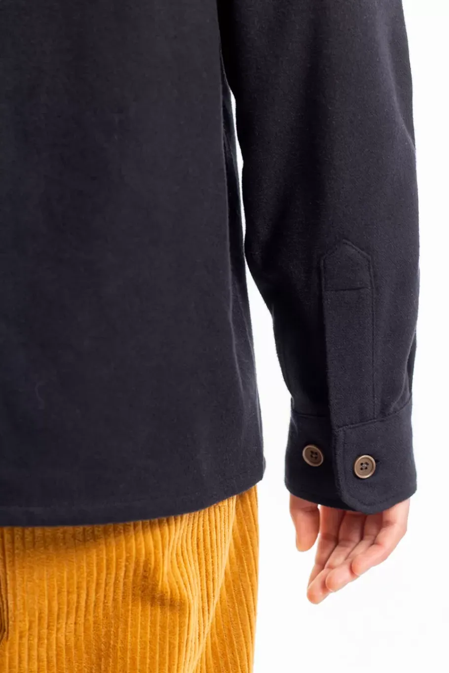 Online Rotholz Flanell Hemd Bio Baumwolle - Schwarz