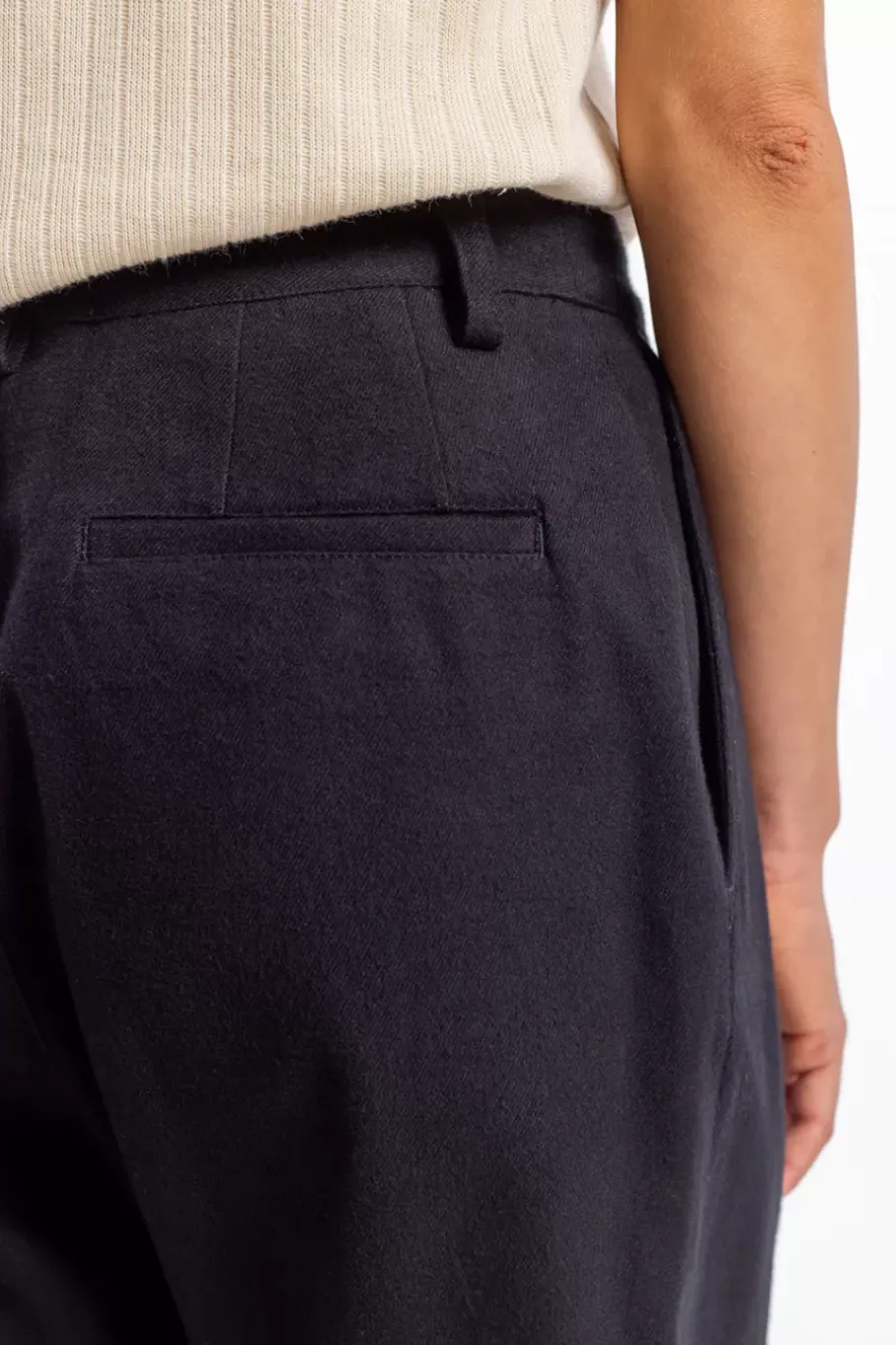 Online Rotholz Flanell Hose Bio Baumwolle - Schwarz