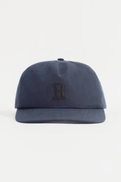 Online Rotholz Floppy Cap Leinen Mix - Dunkelblau