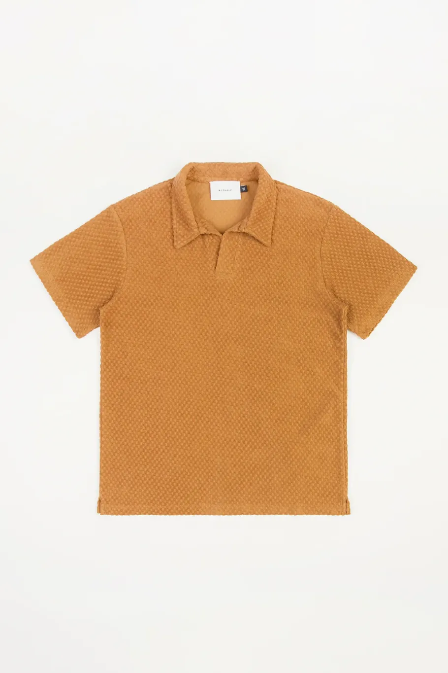 Best Rotholz Frottee Polo Bio Baumwolle - Karamell