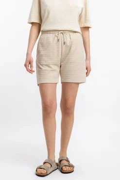 Sale Rotholz Frottee Shorts Aus Bio-Baumwolle Creme