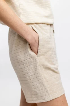 Sale Rotholz Frottee Shorts Aus Bio-Baumwolle Creme