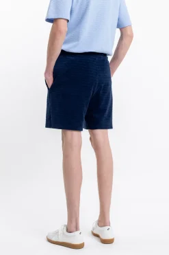 Outlet Rotholz Frottee Shorts Aus Bio-Baumwolle Blau