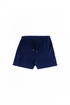 Outlet Rotholz Frottee Shorts Aus Bio-Baumwolle Blau
