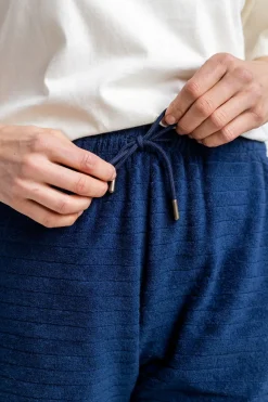 Best Rotholz Frottee Shorts Aus Bio-Baumwolle Blau
