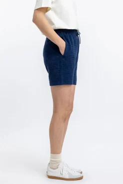 Best Rotholz Frottee Shorts Aus Bio-Baumwolle Blau