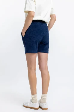 Best Rotholz Frottee Shorts Aus Bio-Baumwolle Blau
