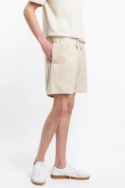 Rotholz Frottee Shorts Aus Bio-Baumwolle Creme