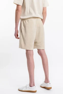 Rotholz Frottee Shorts Aus Bio-Baumwolle Creme