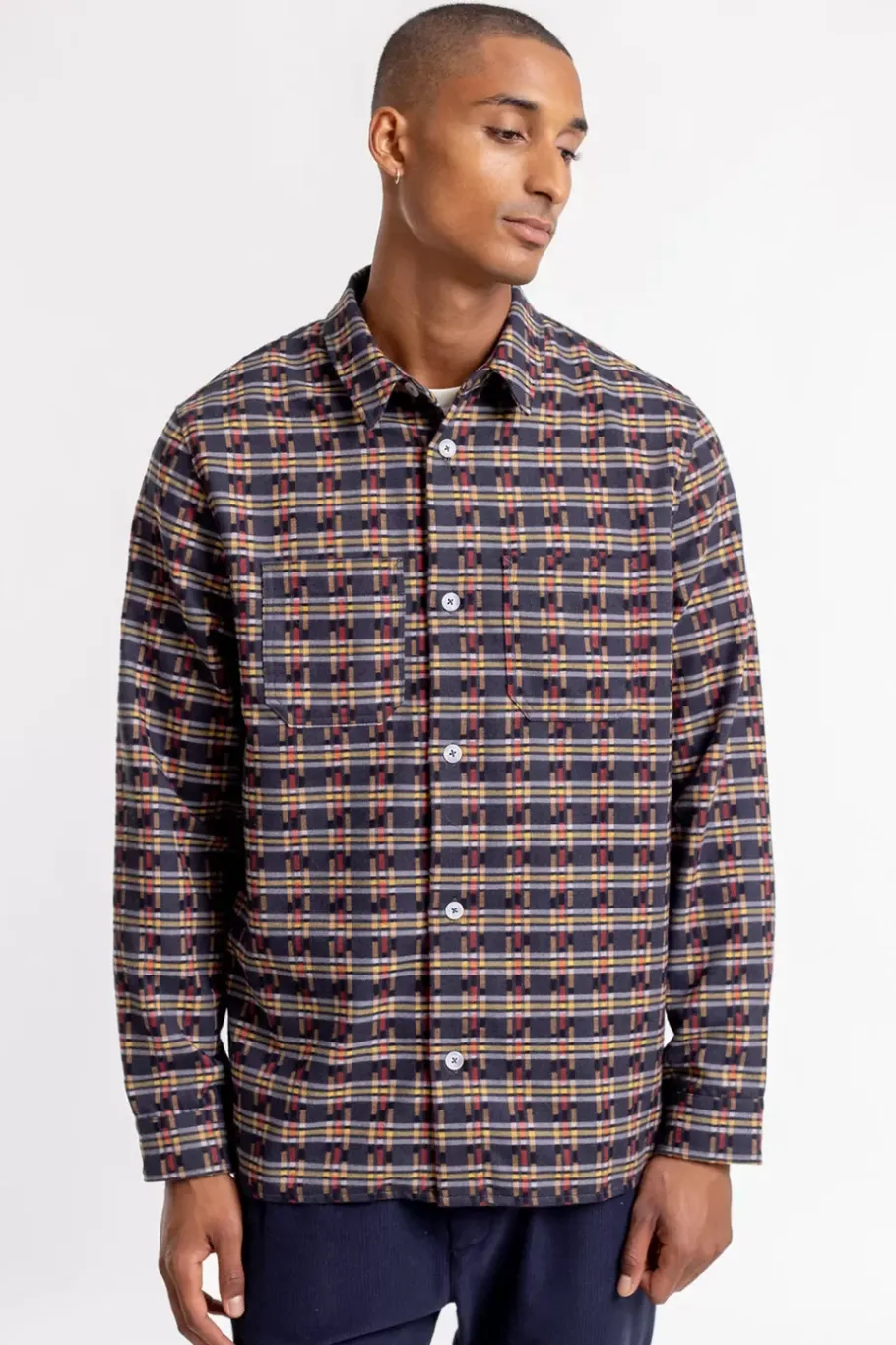 Online Rotholz Gemustertes Overshirt Aus Bio-Baumwolle