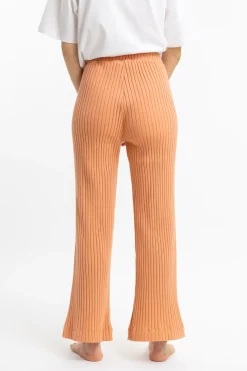 Discount Rotholz Gerippte Hose Aus Bio-Baumwolle Apricot