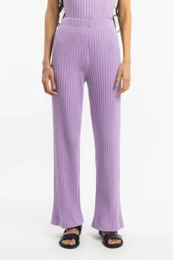 Hot Rotholz Gerippte Hose Bio Baumwolle - Lavendel