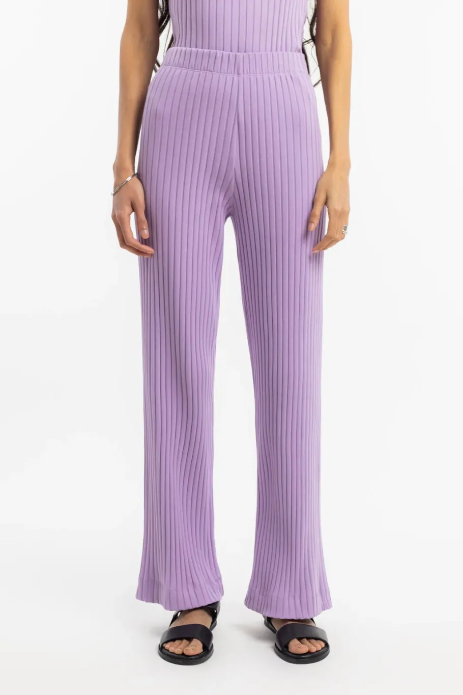 Hot Rotholz Gerippte Hose Bio Baumwolle - Lavendel
