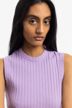 Online Rotholz Geripptes Singlet Bio Baumwolle - Lavendel
