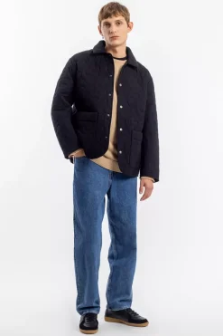 Rotholz Gesteppte Flannel Jacke - Schwarz