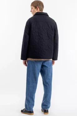 Rotholz Gesteppte Flannel Jacke - Schwarz