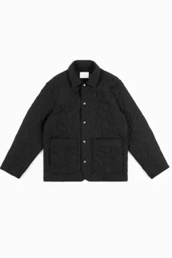 Rotholz Gesteppte Flannel Jacke - Schwarz