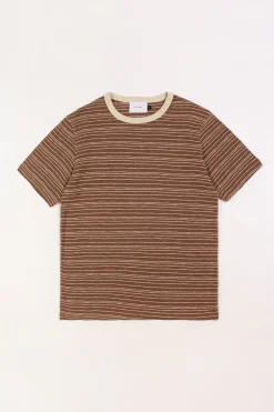 Clearance Rotholz Gestreiftes T-Shirt Braun