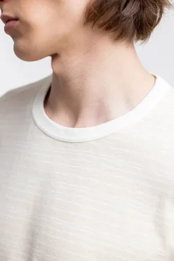Outlet Rotholz Gestreiftes T-Shirt Creme