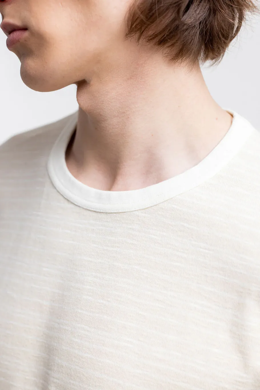 Outlet Rotholz Gestreiftes T-Shirt Creme