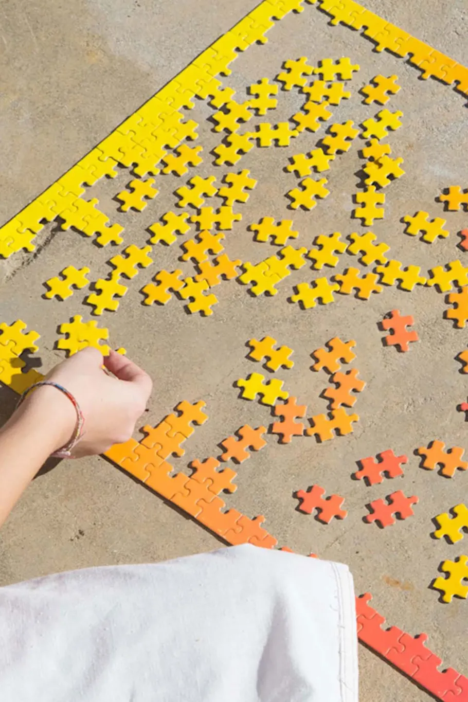 Online Rotholz Gradient Farbverlauf Puzzle