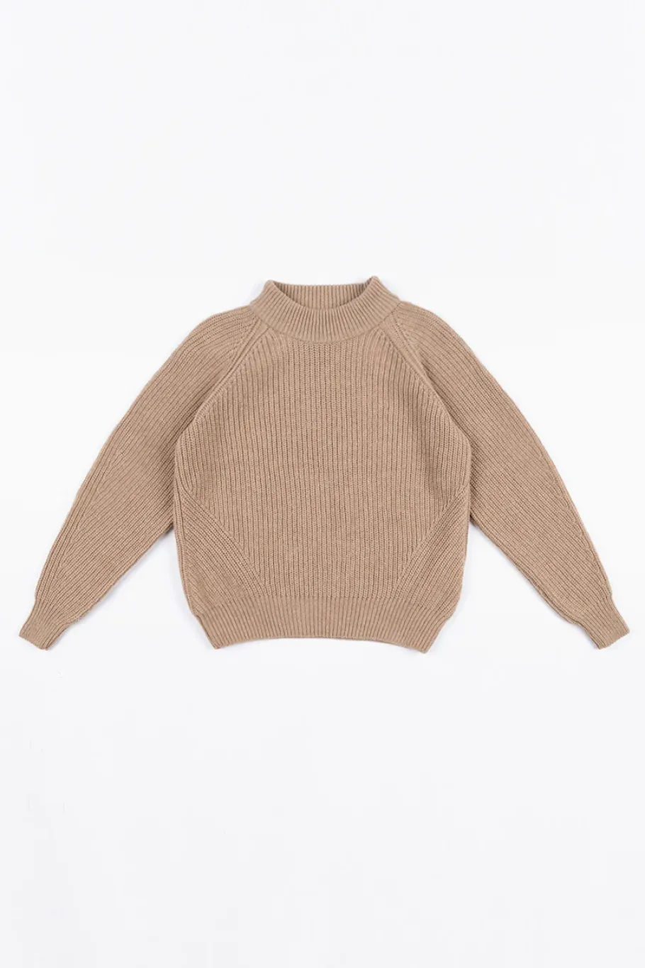 Online Rotholz Grober Strickpullover Wollmischung - Beige