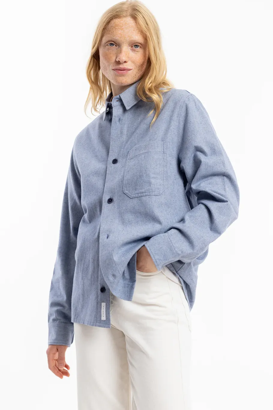 Hot Rotholz Hemd Bio Baumwolle - Denim Blau