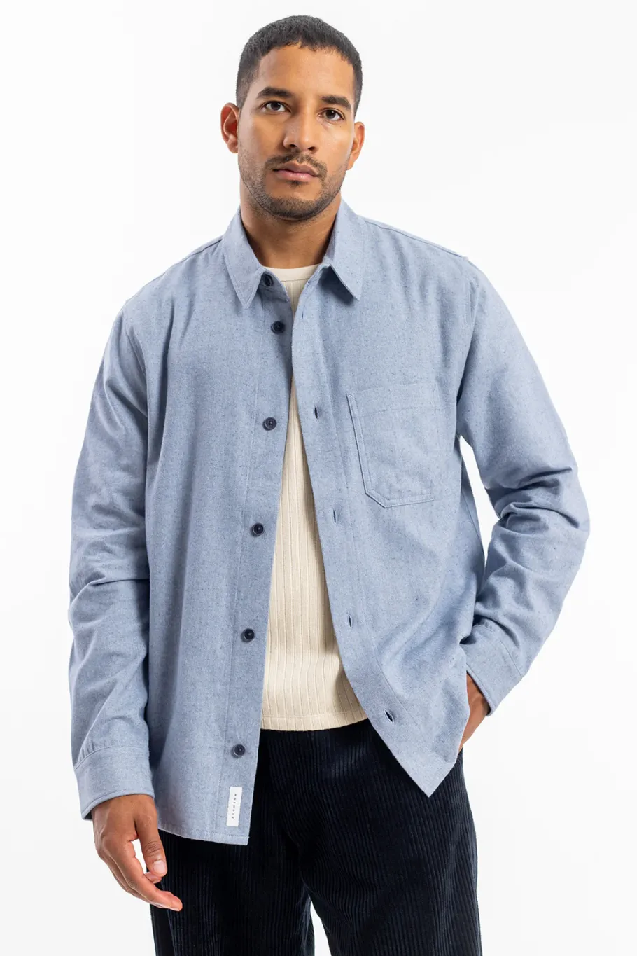 Online Rotholz Hemd Bio Baumwolle - Denim Blau