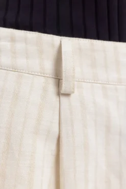 Online Rotholz High Waist Hose Leinen Mix - Creme