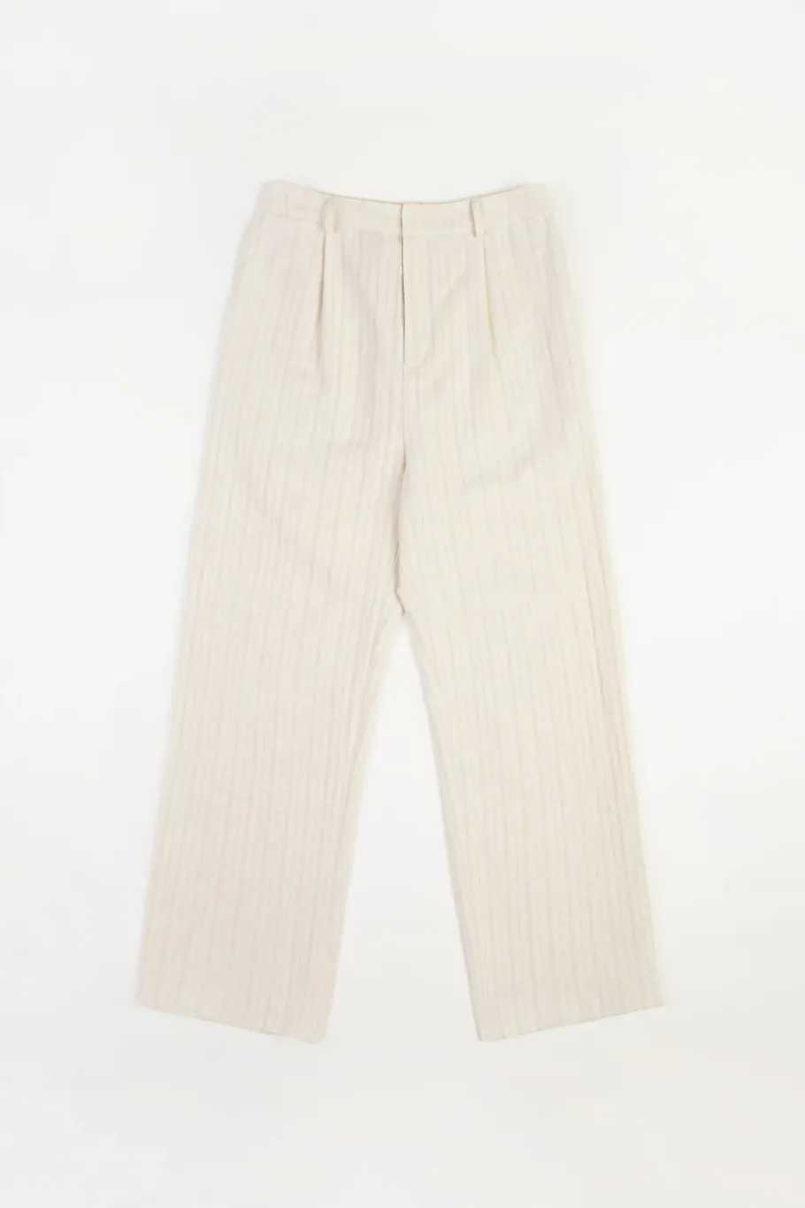 Online Rotholz High Waist Hose Leinen Mix - Creme