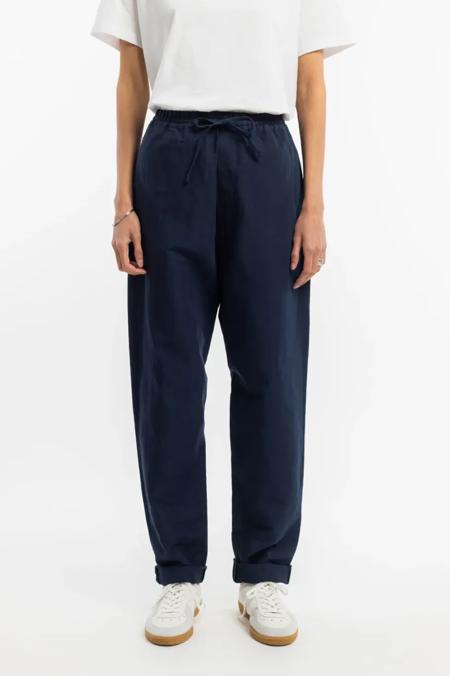 Hot Rotholz Hose Leinen Mix - Dunkelblau