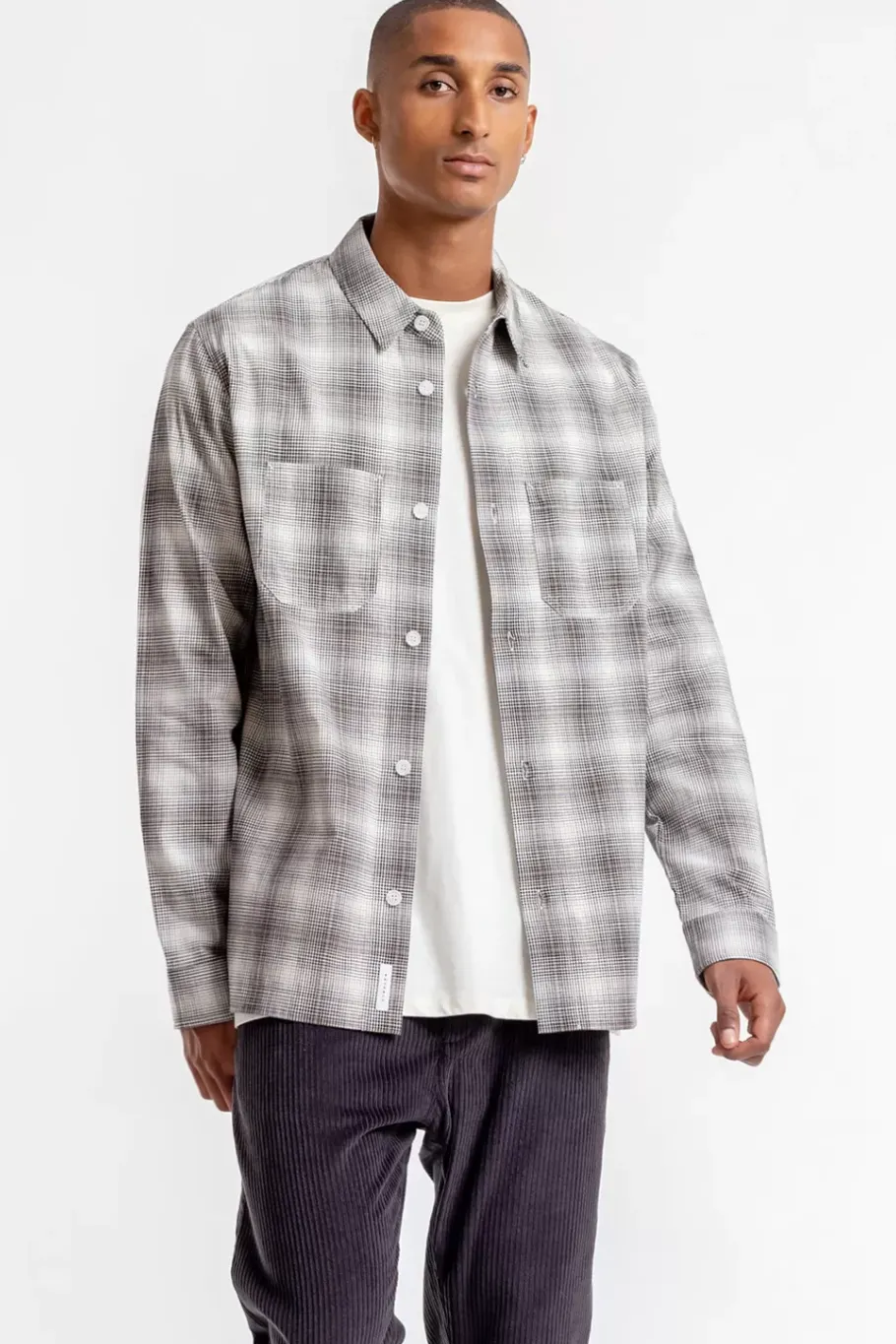 Online Rotholz Kariertes Overshirt Schwarz / Weis